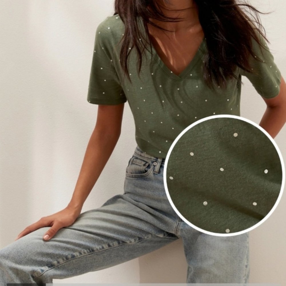BANANA REPUBLIC GREEN MALIBU SLUB TEE